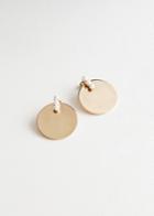 Other Stories Pearl Disc Earrings - Gold