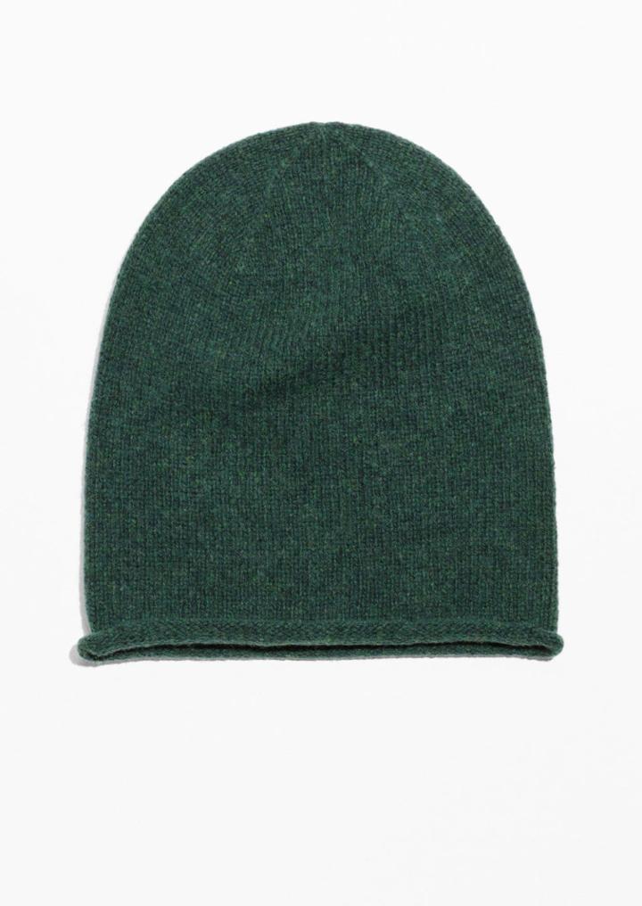 Other Stories Wool Mix Beanie - Green