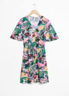 Other Stories Tropical Print Dress - Pink