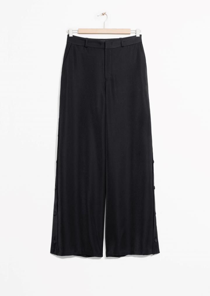 Other Stories Snap Button Panel Trousers