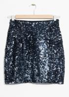 Other Stories Sequin Mini Skirt - Blue