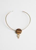 Other Stories Hexagon Tiger's Eye Choker - Yellow