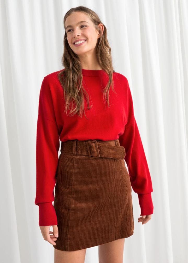 Other Stories Oversized Cashmere Sweater - Red