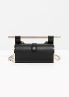 Other Stories Gold Chain Leather Clutch