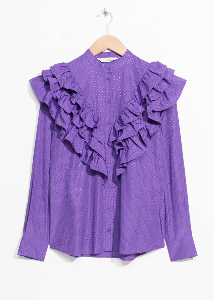 Other Stories Ruffle Blouse - Purple