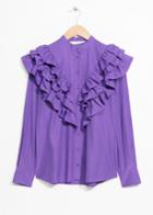 Other Stories Ruffle Blouse - Purple