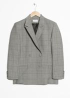 Other Stories Oversized Double Breasted Blazer - Green