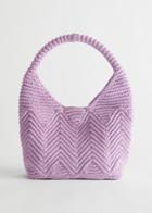 Other Stories Crochet Tote Bag - Purple