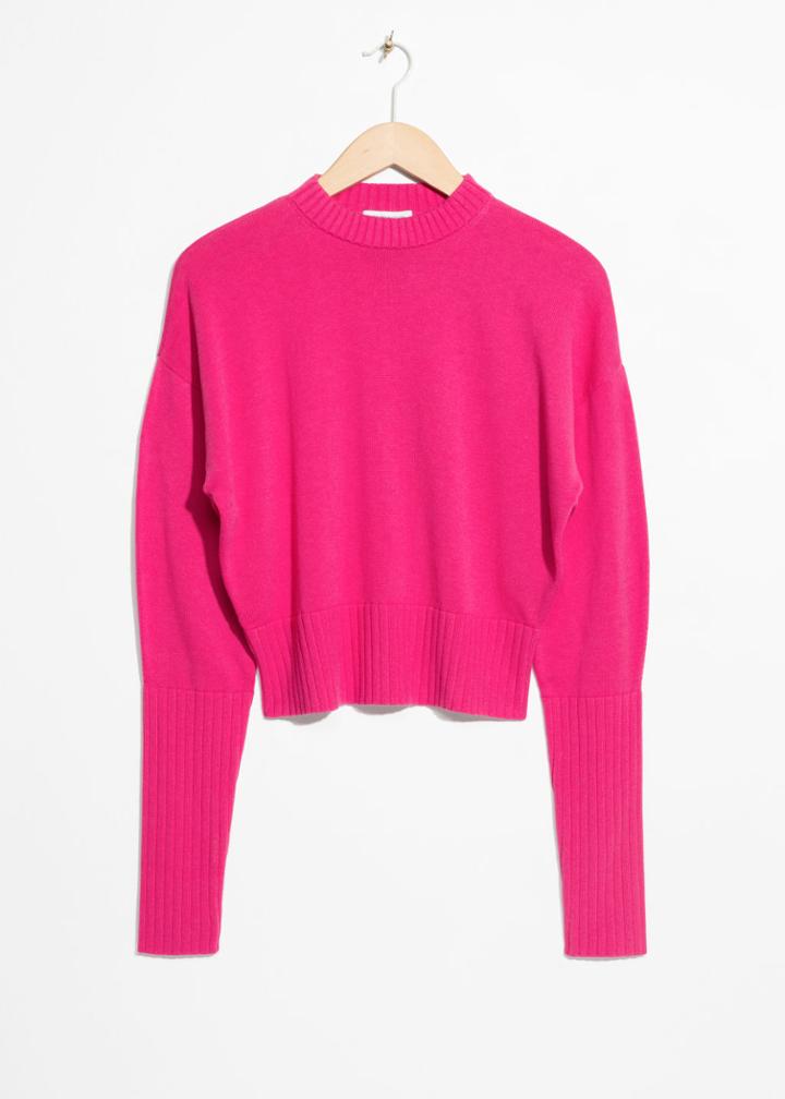 Other Stories Cropped Sweater - Pink