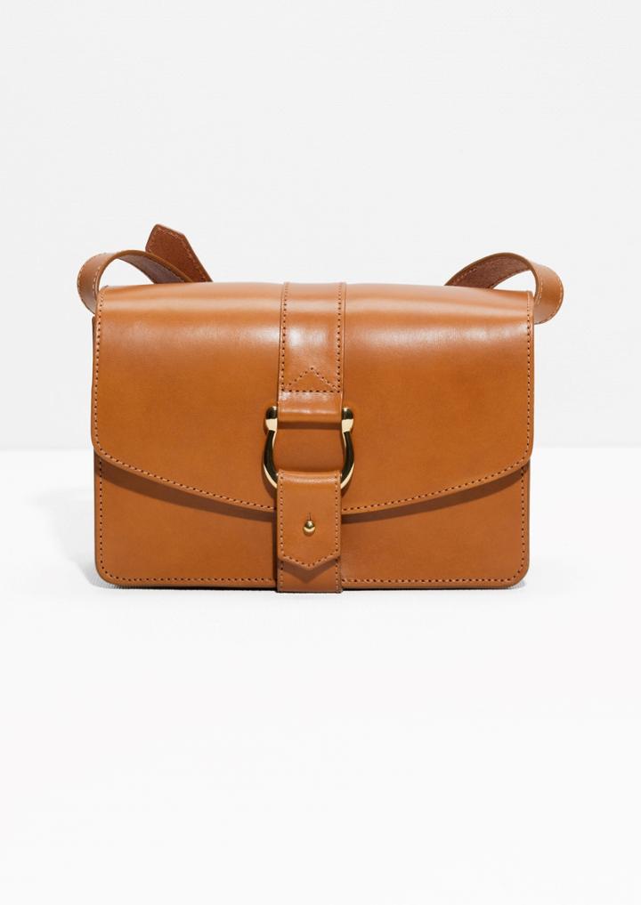 Other Stories Push Pin Buckle Leather Crossbody