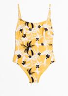 Other Stories Low Back Tie Swimsuit - Yellow