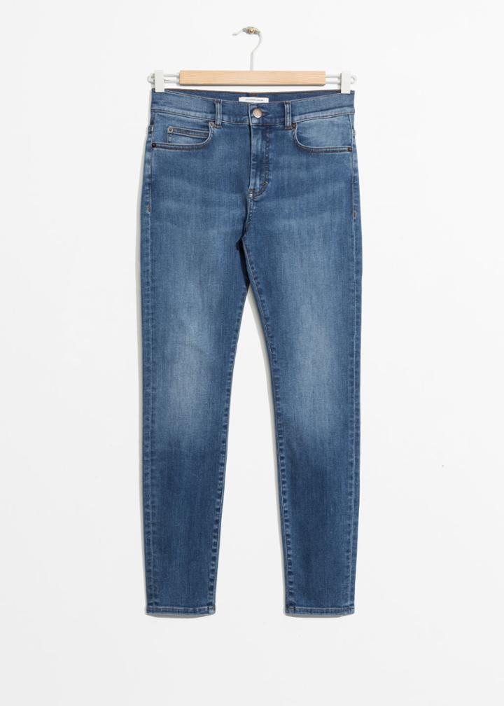 Other Stories Slim Fit Stretch Denim - Blue