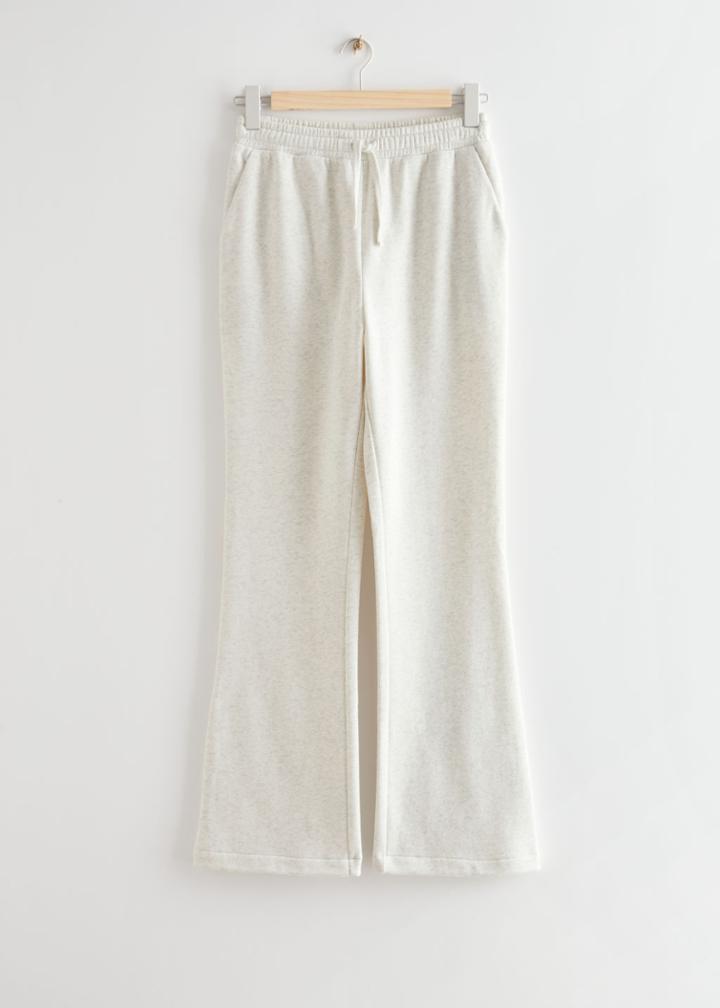 Other Stories Flared Drawstring Joggers - Grey
