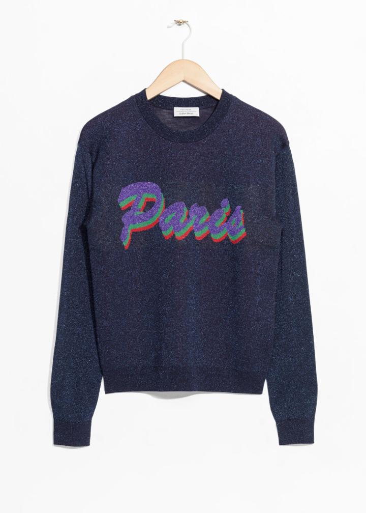 Other Stories Paris Knit Top - Blue