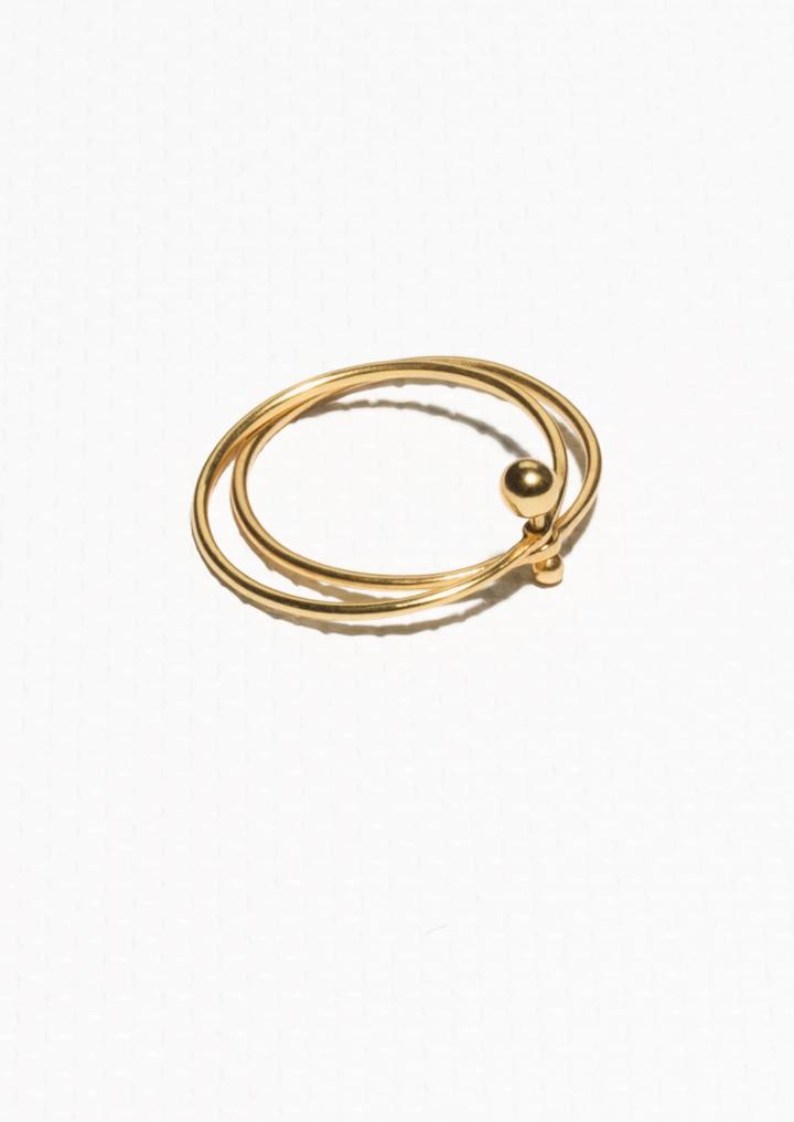 Other Stories Gold-plated Sterling Silver Double Ring