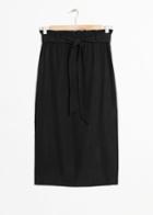 Other Stories Paperwaist Skirt - Black