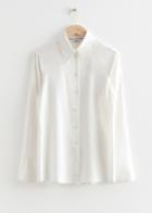 Other Stories Fitted Silk Shirt - White