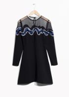 Other Stories Swirls Of Sequins Embroidered Dress