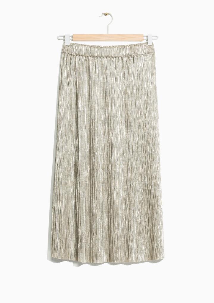 Other Stories Gilded Pleat Skirt