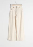 Other Stories Cotton Twill Culottes - White
