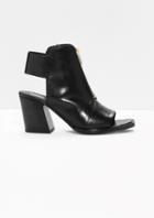 Other Stories Zipped Block Heel Sandalettes