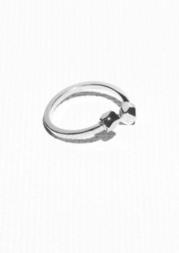 Other Stories Faceted Open Ring