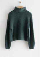 Other Stories Alpaca Turtleneck Sweater - Green