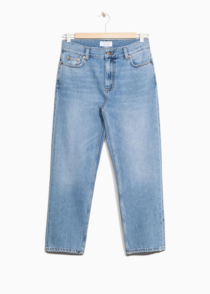 Other Stories Loose Fit Ankle Denim - Blue