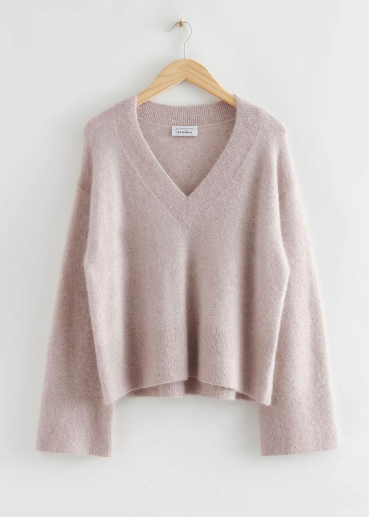 Other Stories Oversized Alpaca Wool Sweater - Rust