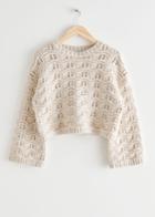Other Stories Wave Knit Jumper - White