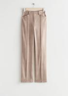 Other Stories High Waist Linen Pants - Beige