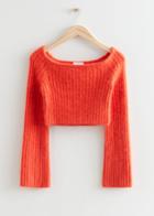 Other Stories Off-shoulder Knit Top - Orange