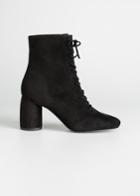Other Stories Lace Up Suede Boots - Black