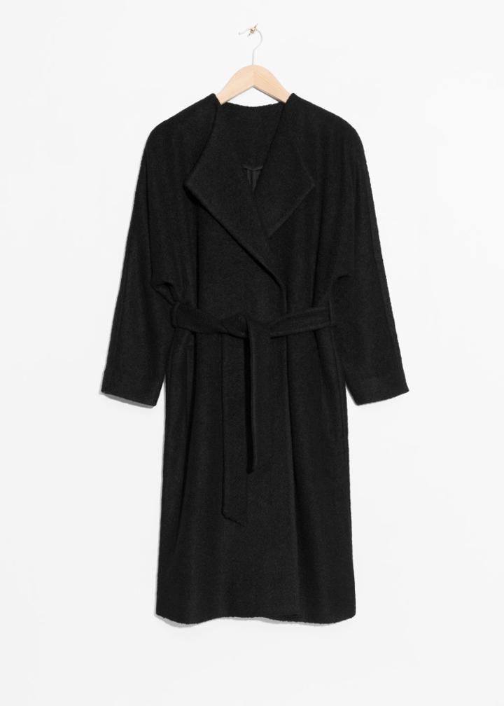 Other Stories Oversized Wool Coat - Black