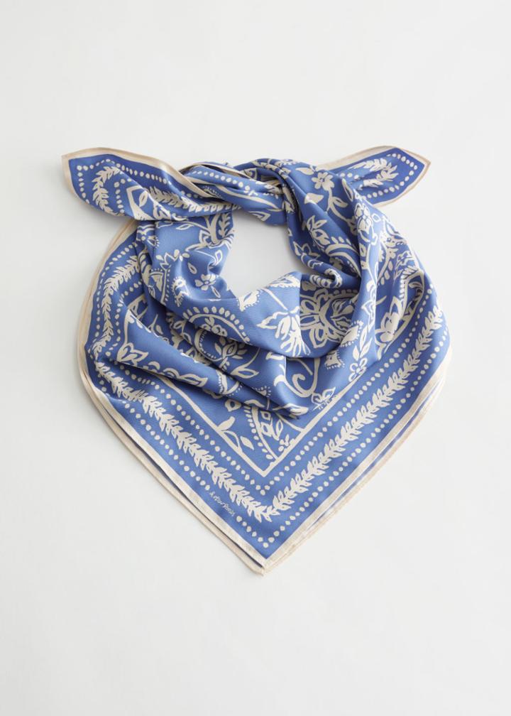 Other Stories Printed Scarf - Blue
