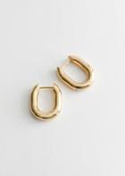 Other Stories Sterling Silver Oval Hoop Earrings - Gold