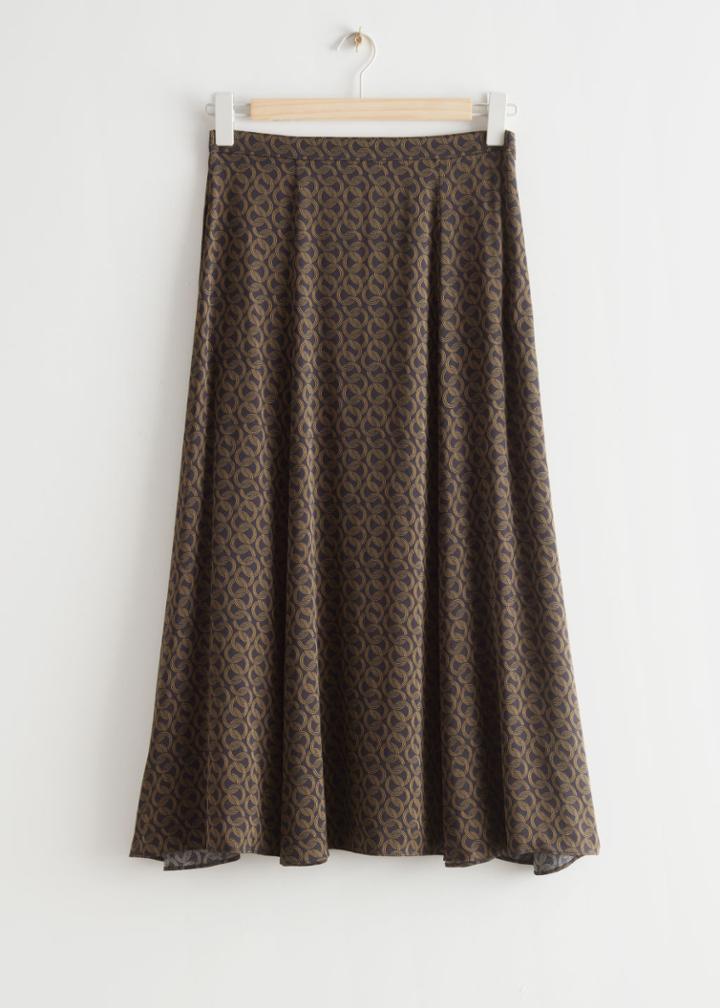 Other Stories Printed Maxi Skirt - Black