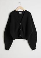 Other Stories Wool Button Sweater - Black