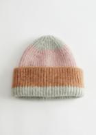 Other Stories Fuzzy Mohair Beanie - Pink