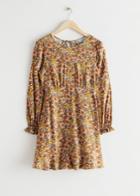 Other Stories Frill Cuff Mini Dress - Orange
