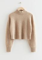 Other Stories Floral Sequin Knit Sweater - Brown