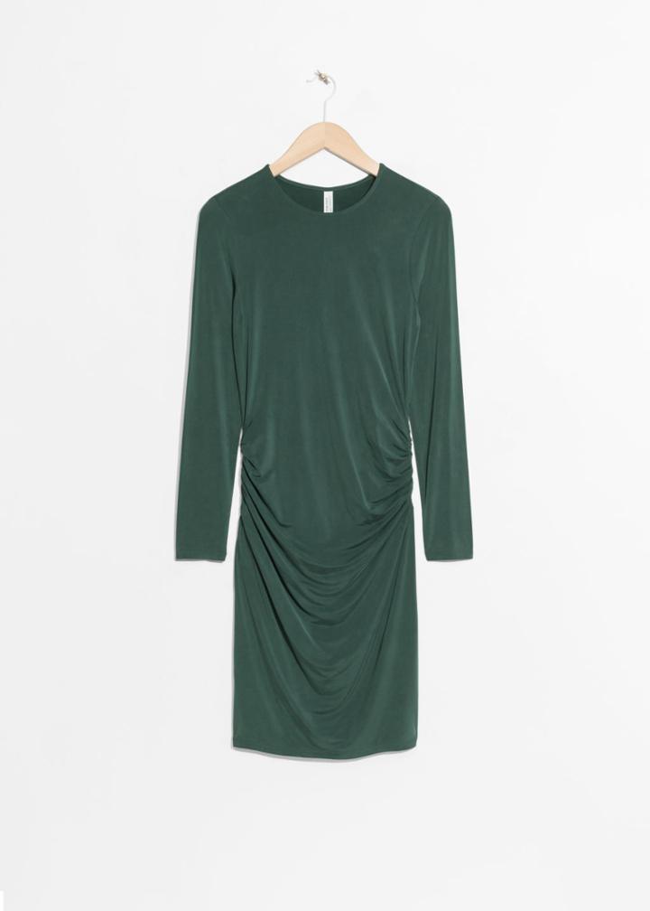 Other Stories Draped Mini Dress - Green