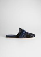 Other Stories Metallic Jacquard Indoor Slippers - Blue