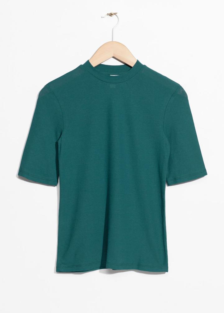 Other Stories Body Hugging Top - Green