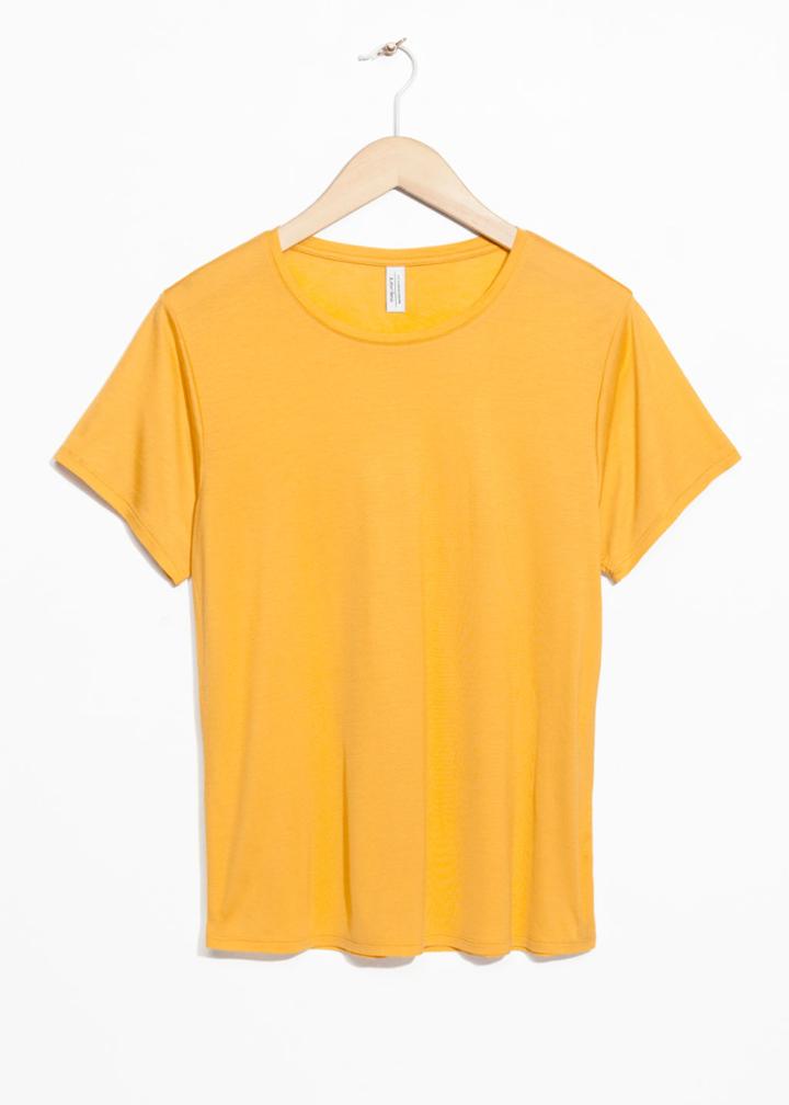 Other Stories Relaxed Fit Jersey Tee - Yellow