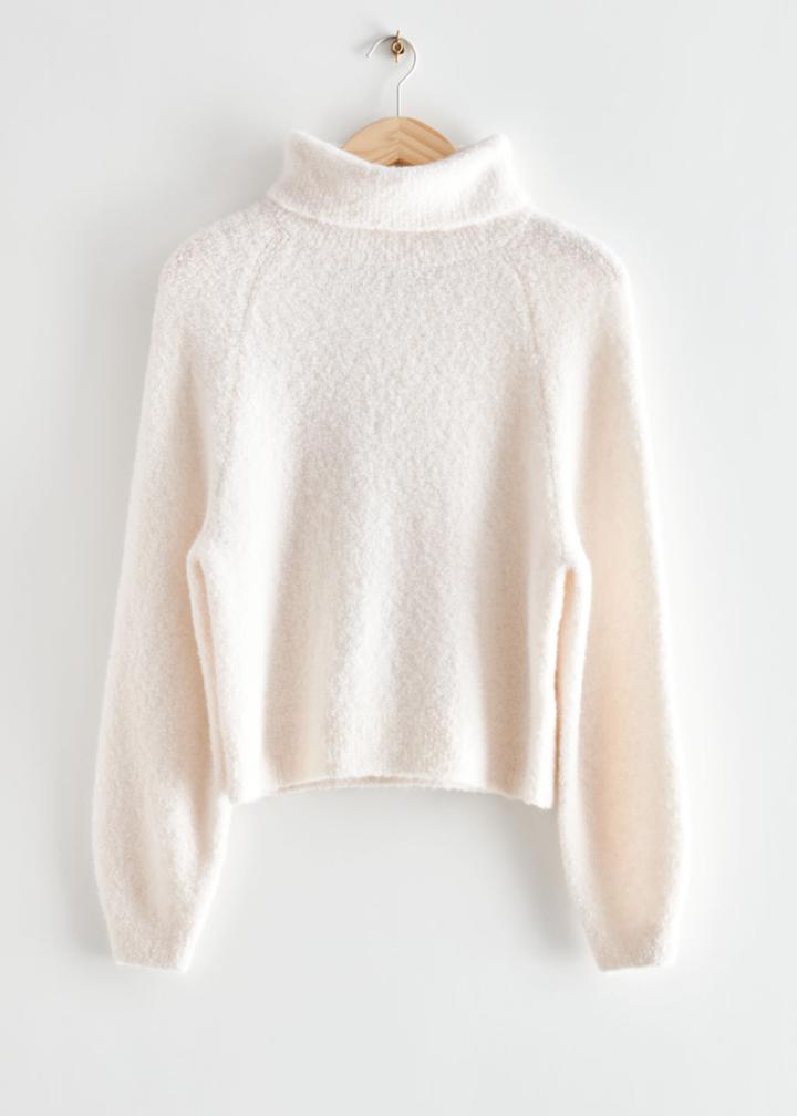 Other Stories Alpaca Turtleneck Sweater - White