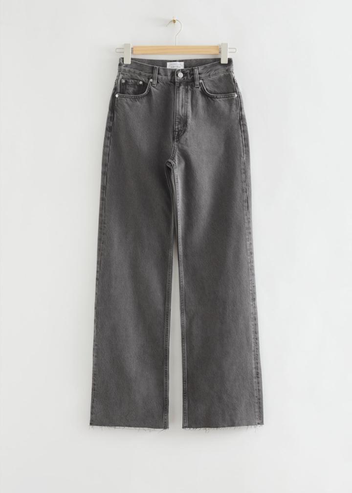 Other Stories Straight Full-length Jeans - Grey