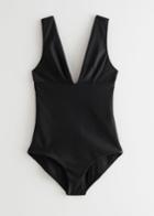 Other Stories Textured Swimsuit - Black