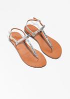 Other Stories Thin Strap Toe Sandal - Silver