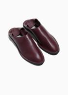 Other Stories Leather Slippers - Red